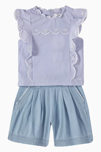 Striped Blouse in Organic Cotton