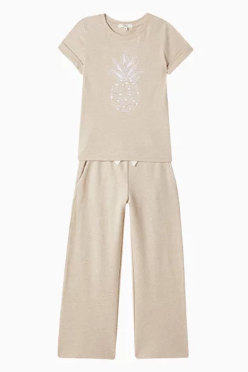 Embroidered Drawstring Sweatpants