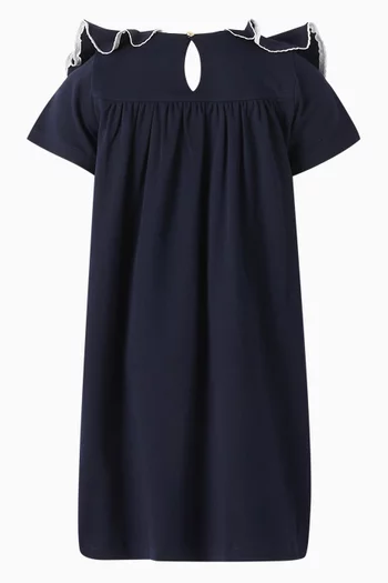 Ruffle T-shirt Dress in Cotton
