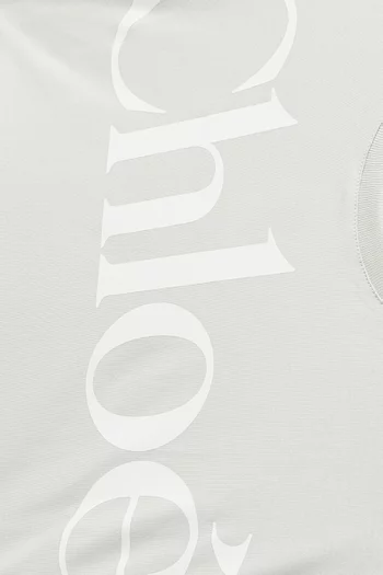 Logo Crop T-shirt in Cotton