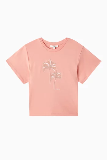 Palm Studded T-shirt in Organic Cotton
