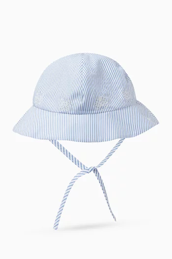 Striped Bucket Hat in Organic Cotton