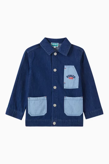 Origami Logo Jacket in Denim