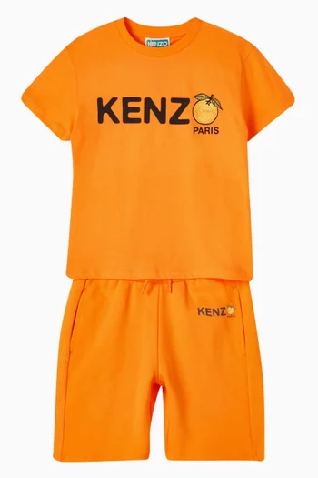 Logo-print Bermuda Sweatshorts in Organic Cotton