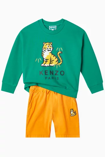 Tiger Logo Sweatshirt in Fleece