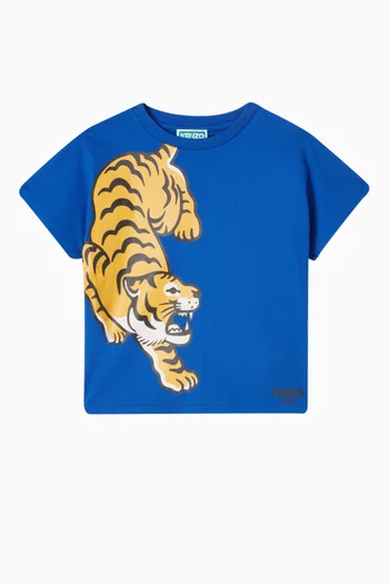 Tiger Logo-print T-shirt in Organic Cotton