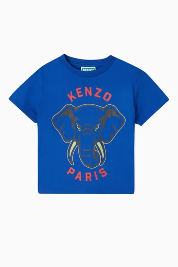 Elephant Logo-print T-shirt in Organic Cotton
