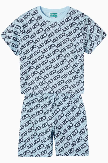 Logo-print Bermuda Sweatshorts in Organic Cotton