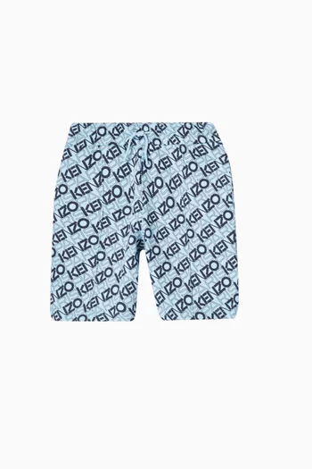 Logo-print Bermuda Sweatshorts in Organic Cotton