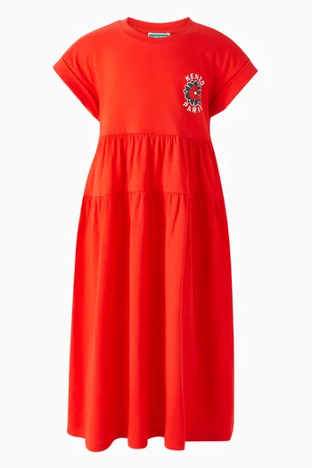 Logo-print Dress in Cotton