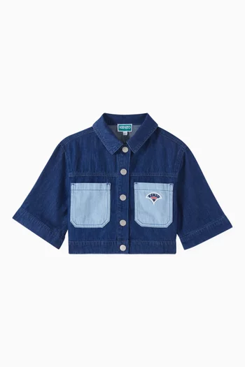 Boke Flower Jacket in Denim