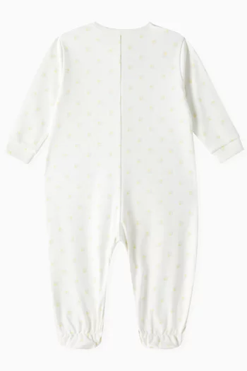 Logo-print Sleepsuit in Cotton