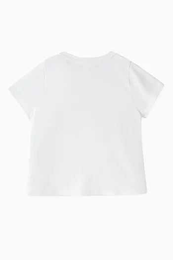 Floral Print Short Sleeve T-shirt in Cotton
