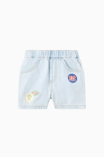 Logo-appliqué Shorts in Denim