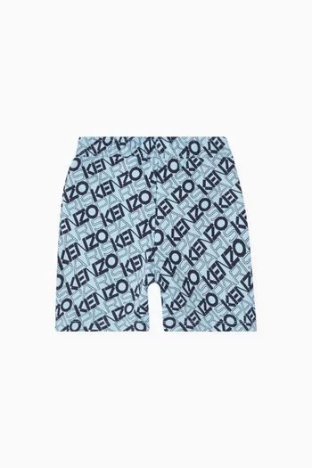 Logo-print Bermuda Sweatshorts in Organic Cotton