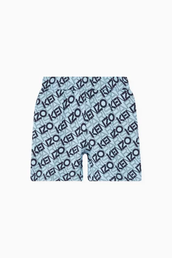 Logo-print Bermuda Sweatshorts in Organic Cotton