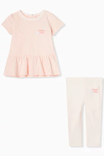 Floral-print 3-piece Set in Organic Cotton