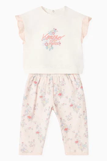 Floral-print 2-piece Set in Organic Cotton