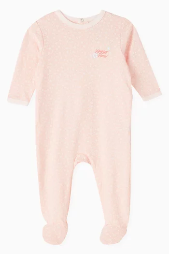 Floral-print Sleepsuit in Organic Cotton
