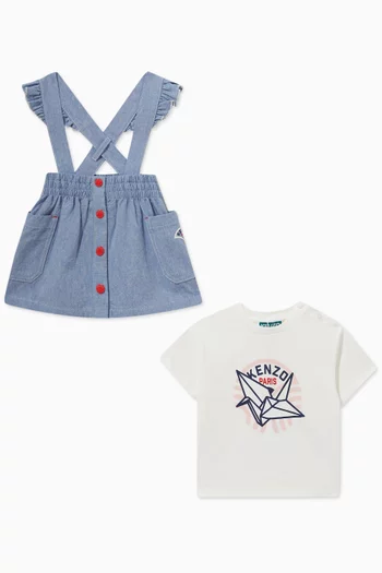 Logo-print 2-piece Set in Organic Cotton