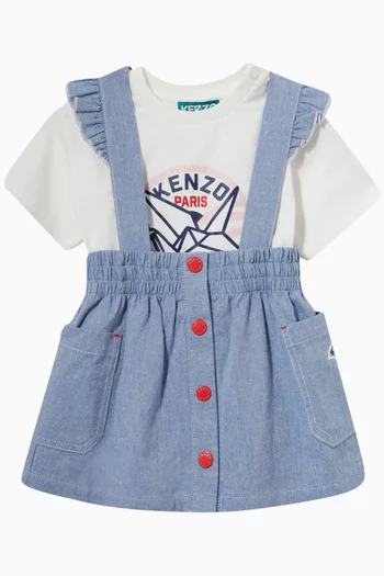 Logo-print 2-piece Set in Organic Cotton