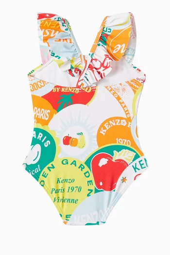 Allover Graphic Print One-piece Swimsuit