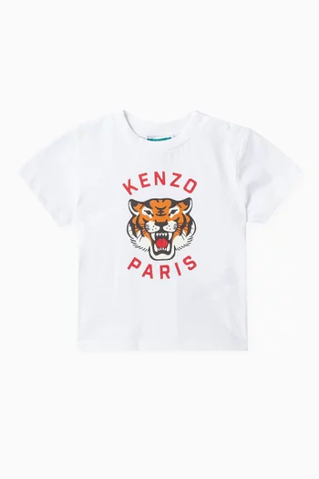 Tiger-logo T-shirt in Organic Cotton