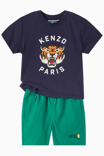 Logo-print Shorts in Ripstop Fabric