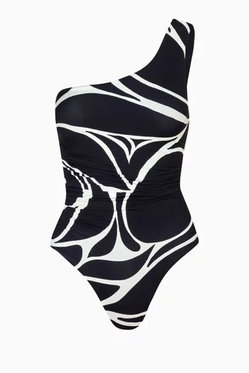 Porto One-shoulder One-piece Swimsuit in Stretch Nylon