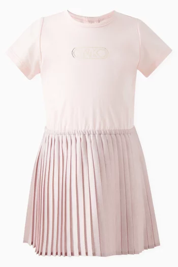 Pleated T-shirt Dress