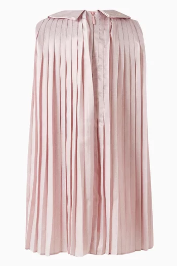 Metallic Pleated Dress