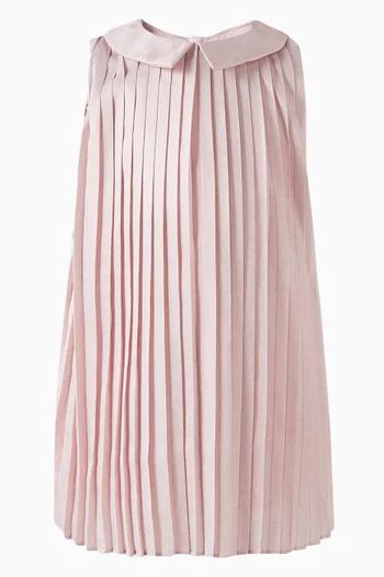 Metallic Pleated Dress