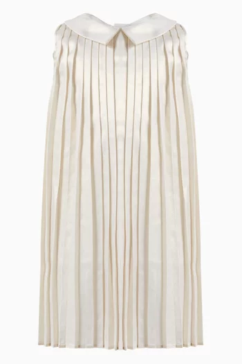 Metallic Pleated Dress