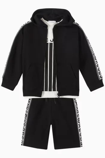 Logo-tape Sweatshorts in Organic Cotton-terry