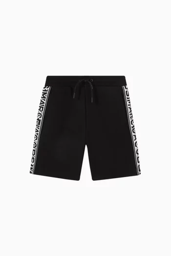 Logo-tape Sweatshorts in Organic Cotton-terry