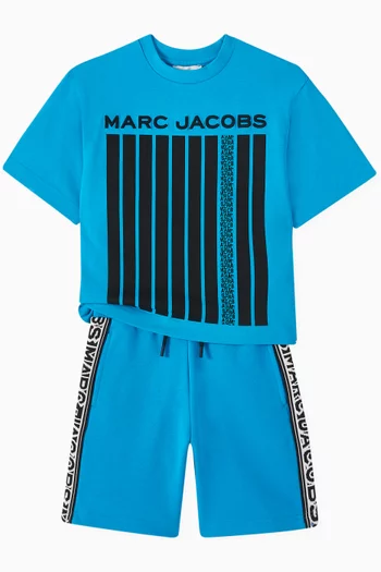 Logo-tape Sweatshorts in Organic Cotton-terry