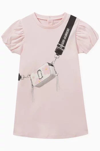 Snapshot-print Dress in Cotton