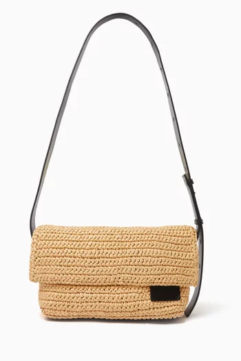 Shoulder Bag in Raffia