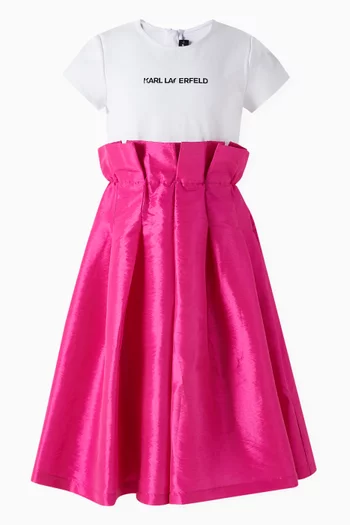 T-shirt Dress in Taffeta & Cotton