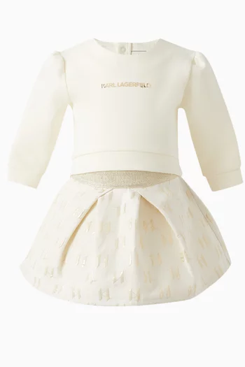 Logo Sweatshirt Skirt Set