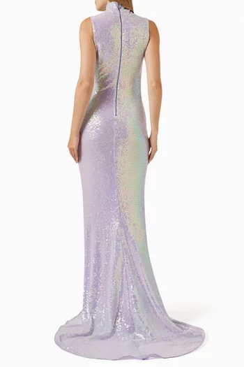 Radiella Wave Sequin-embellished Gown