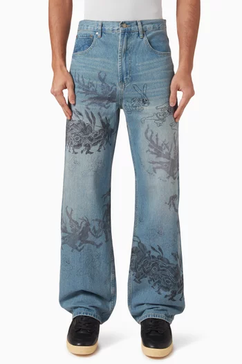 Hops Bootcut Jeans in Denim