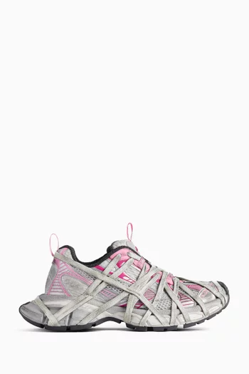 3XL Extreme Lace-up Sneakers in Mesh & Faux-leather