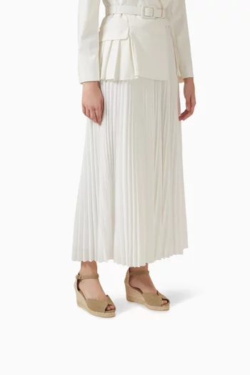 حذاء إسبادريل بيانكا بكعب ويدج 60 مم قنب