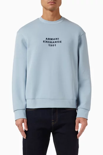 AX Lettering Sweatshirt in Cotton-blend