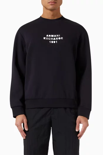 AX Lettering Sweatshirt in Cotton-blend