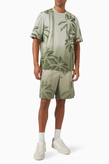 Palm Tree-print T-shirt in Cotton-jersey
