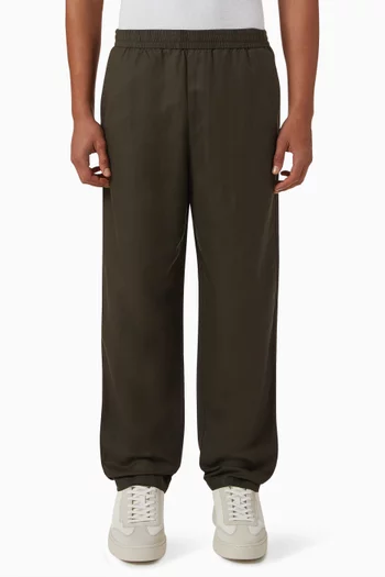 بنطال شينو بقصة ساق مستقيمة مزيج كتان