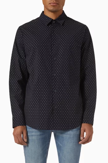 All-over AX Logo Shirt in Cotton