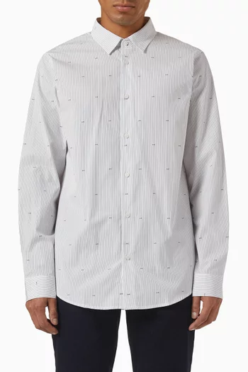 All-over AX Logo Shirt in Cotton